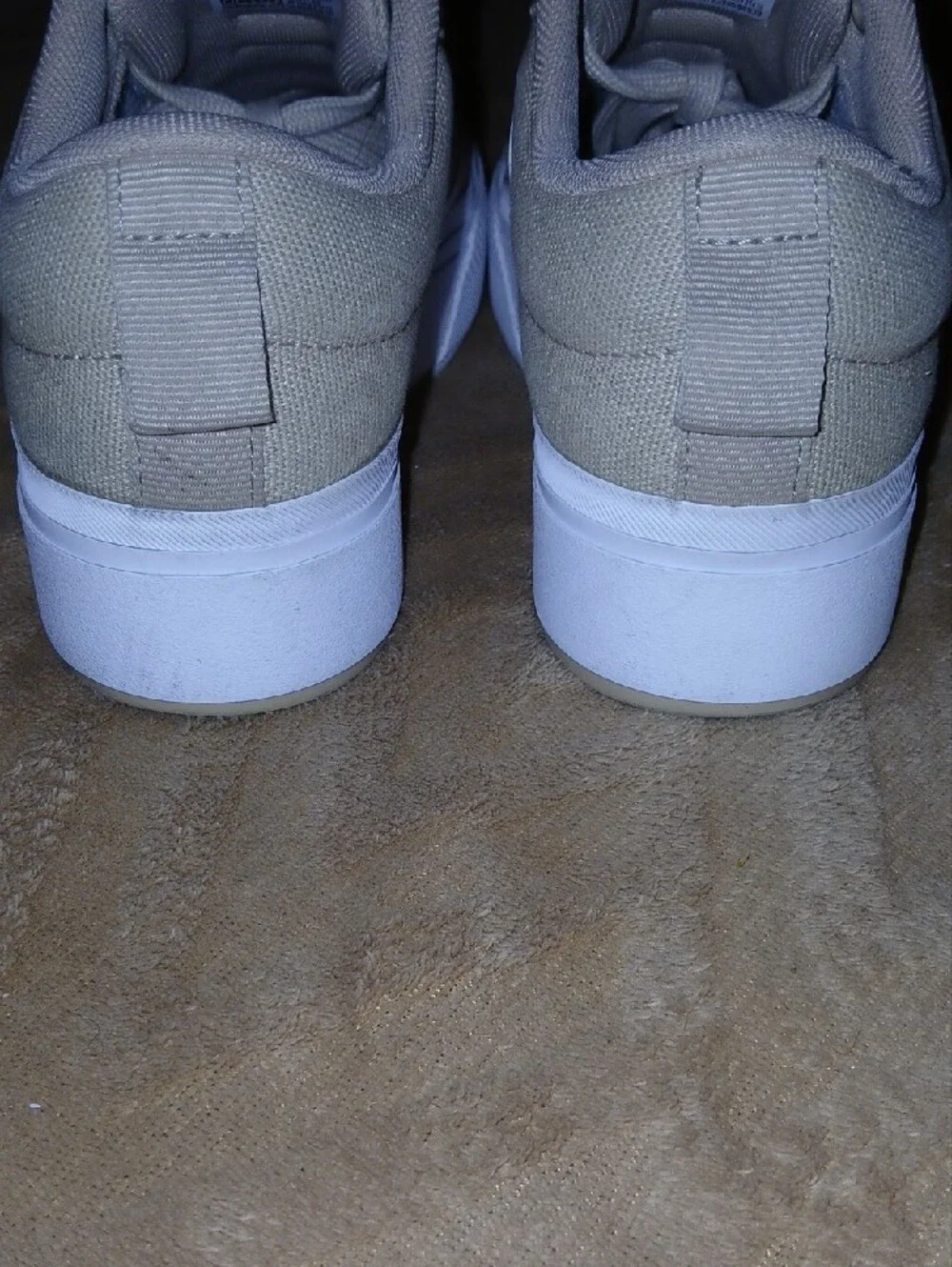 Womens Adidas Bravada 2.0 Low-Top Canvas Platform Sneakers Beige Neutrals Sz: 6